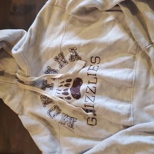 Crop top hooded sweatshirt